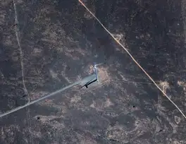 Satellite view of wind farm